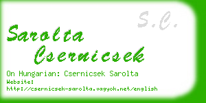 sarolta csernicsek business card